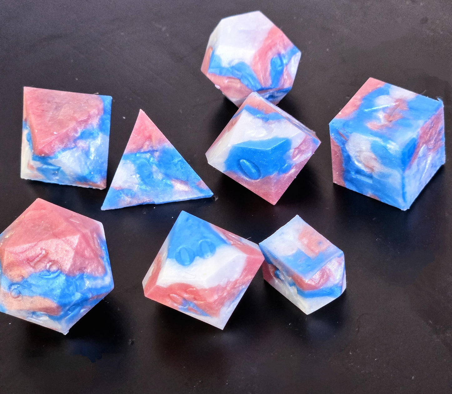 Trans Pride Squishy Dice Set for Dungeons and Dragons D&D Pathfinder