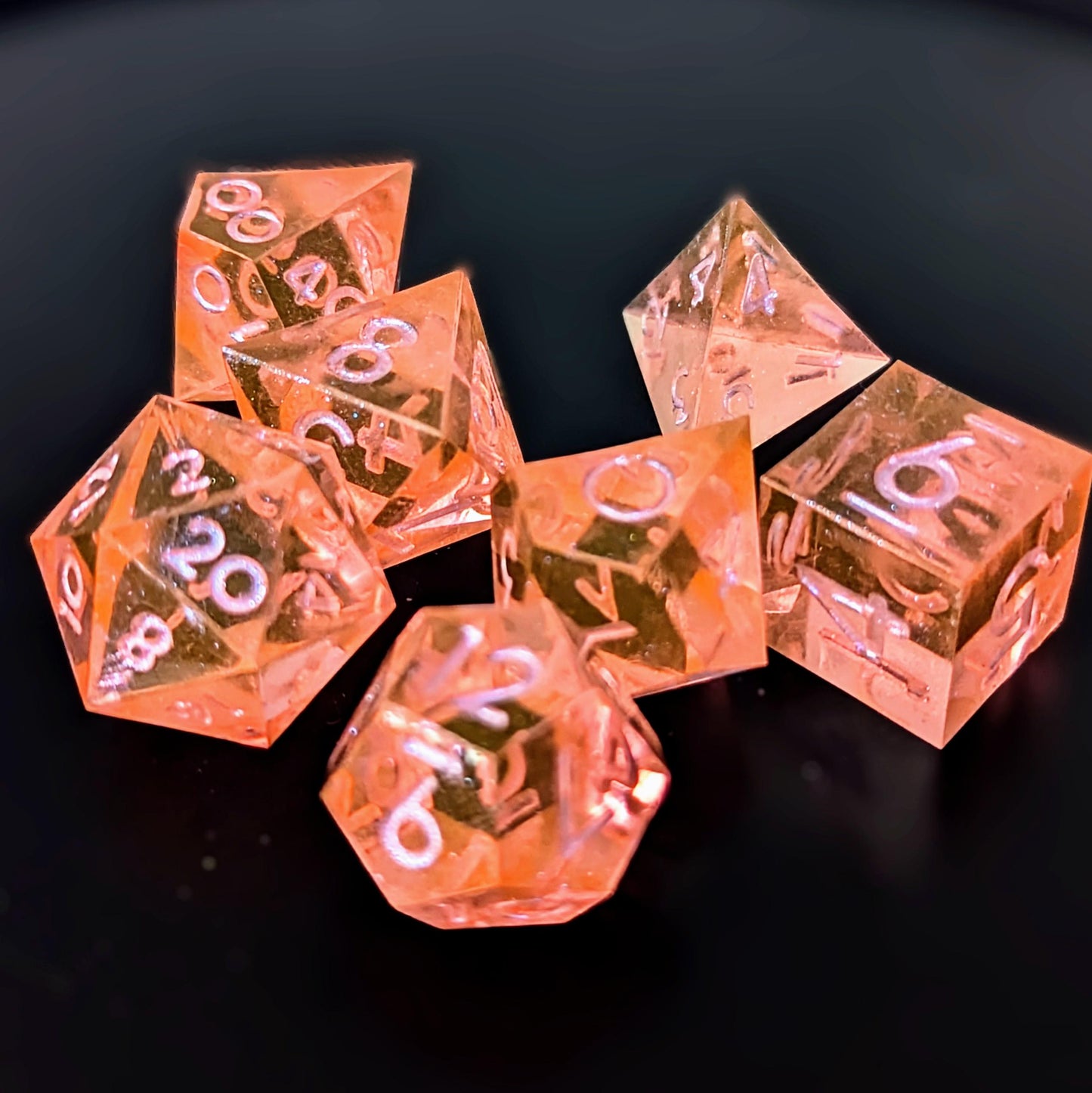 Rose-Colored Glasses dice set for Dungeons & Dragons, Pathfinder