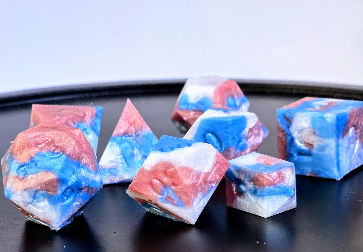 Trans Pride Squishy Dice Set for Dungeons and Dragons D&D Pathfinder