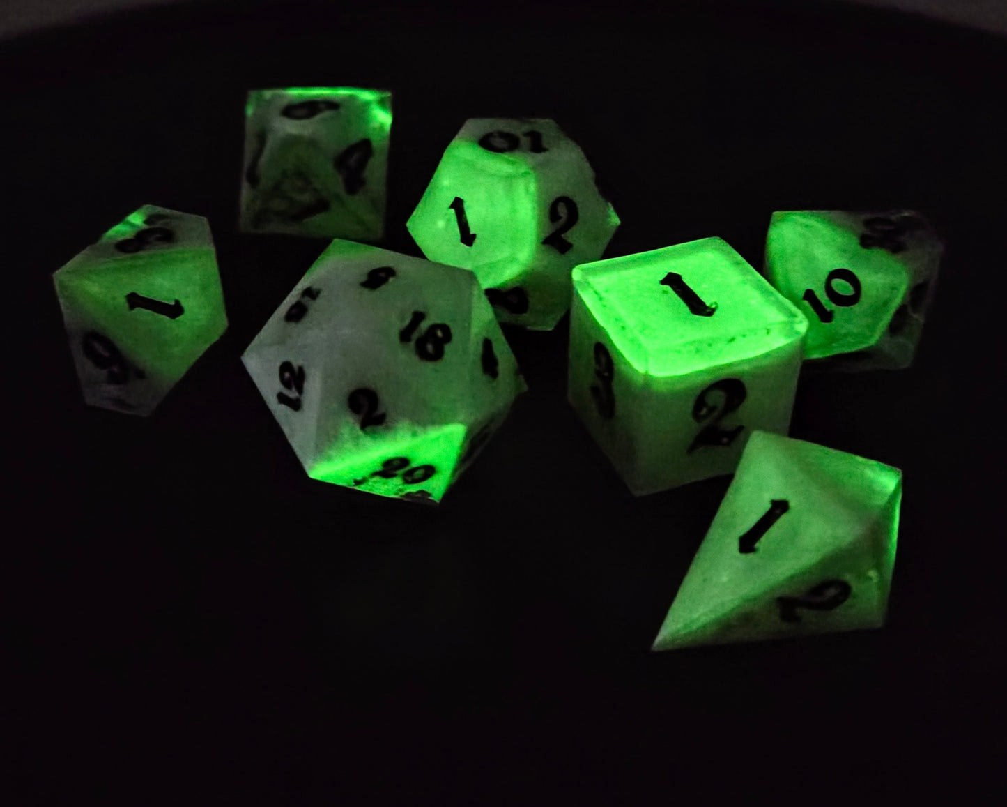 Decay - Glow in the Dark Petri Dice Set for D&D and TTRPGs