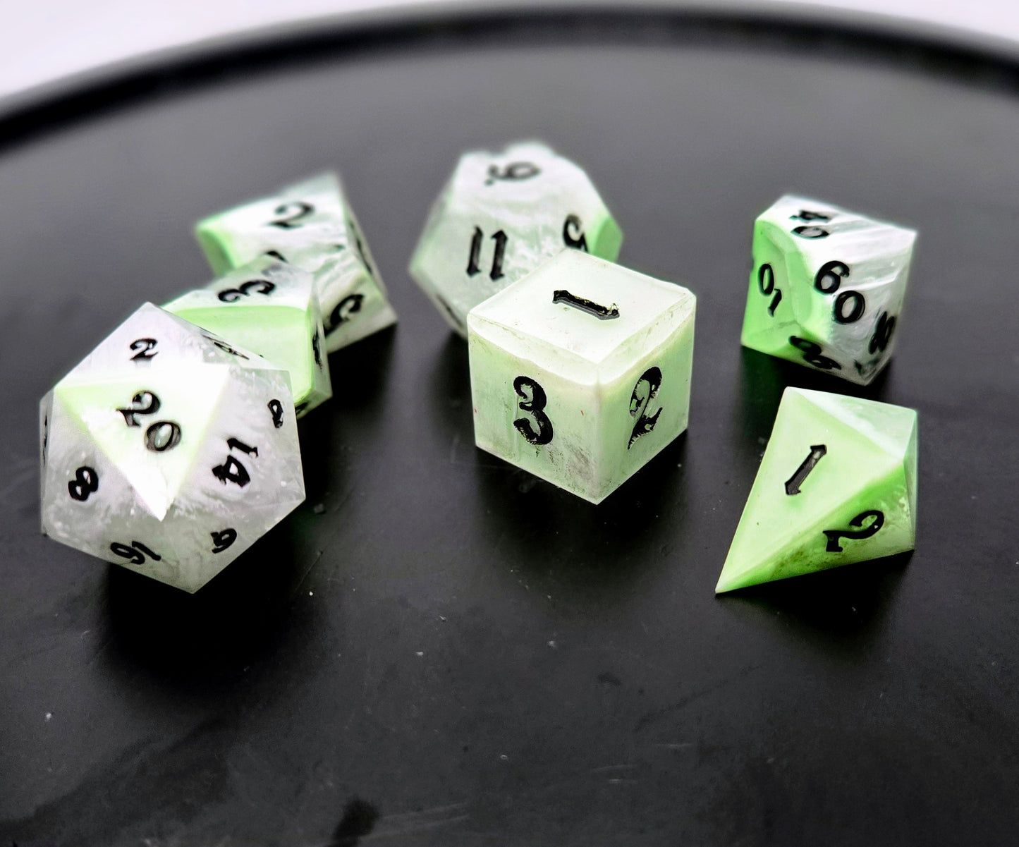 Decay - Glow in the Dark Petri Dice Set for D&D and TTRPGs
