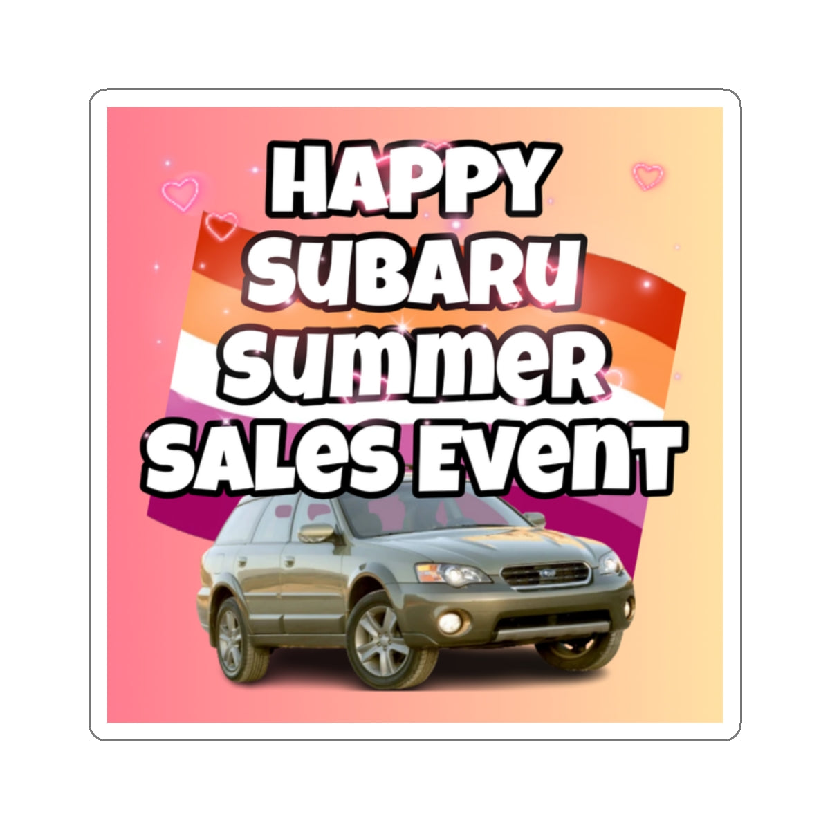 Happy Subaru Summer Sales Event Lesbian Pride sticker