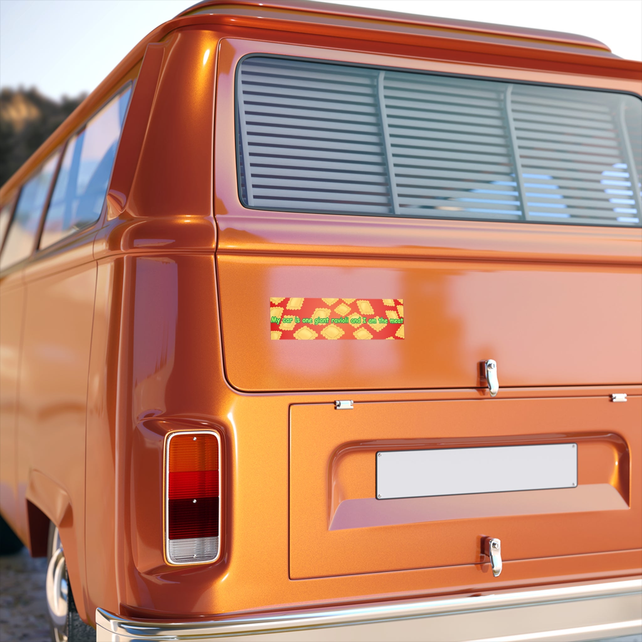 My Car is a Ravioli Bumper Sticker