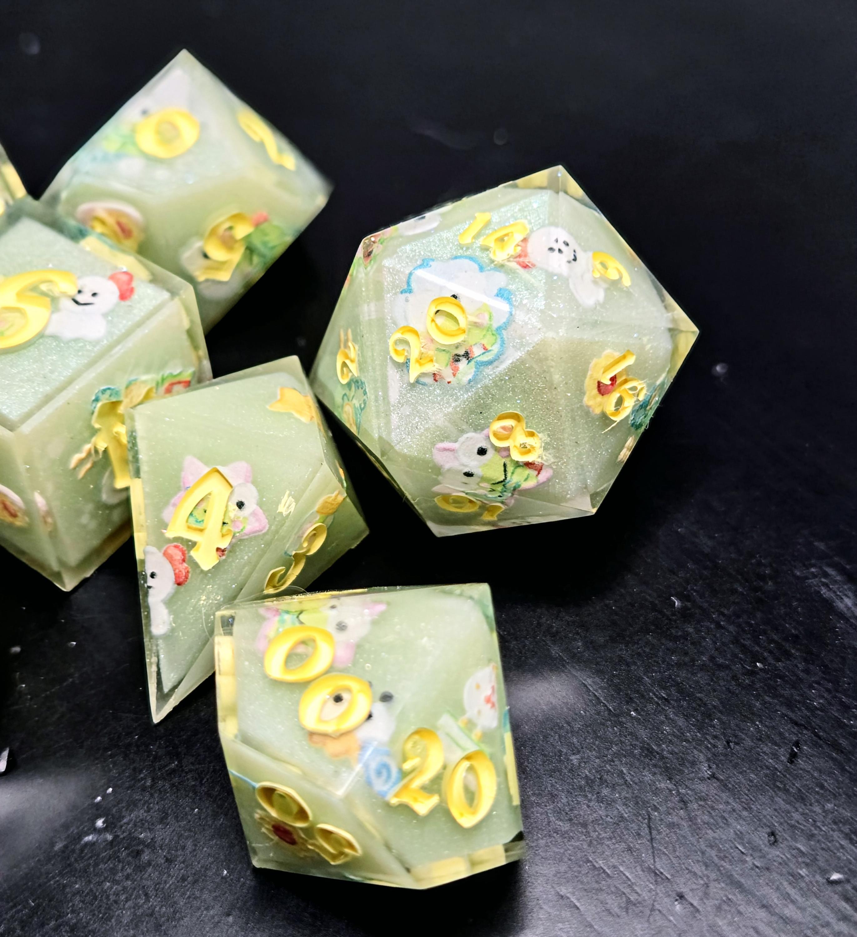 Kerkerokerropi Dice Set for D&D TTRPG Warhammer 40K Pathfinder