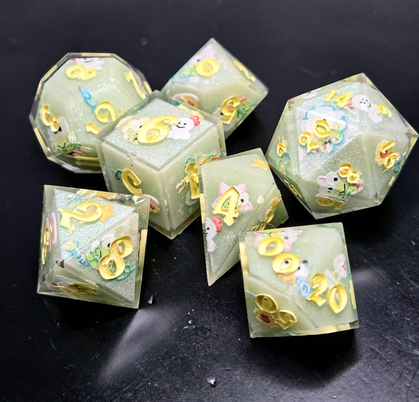 Kerkerokerropi Dice Set for D&D TTRPG Warhammer 40K Pathfinder
