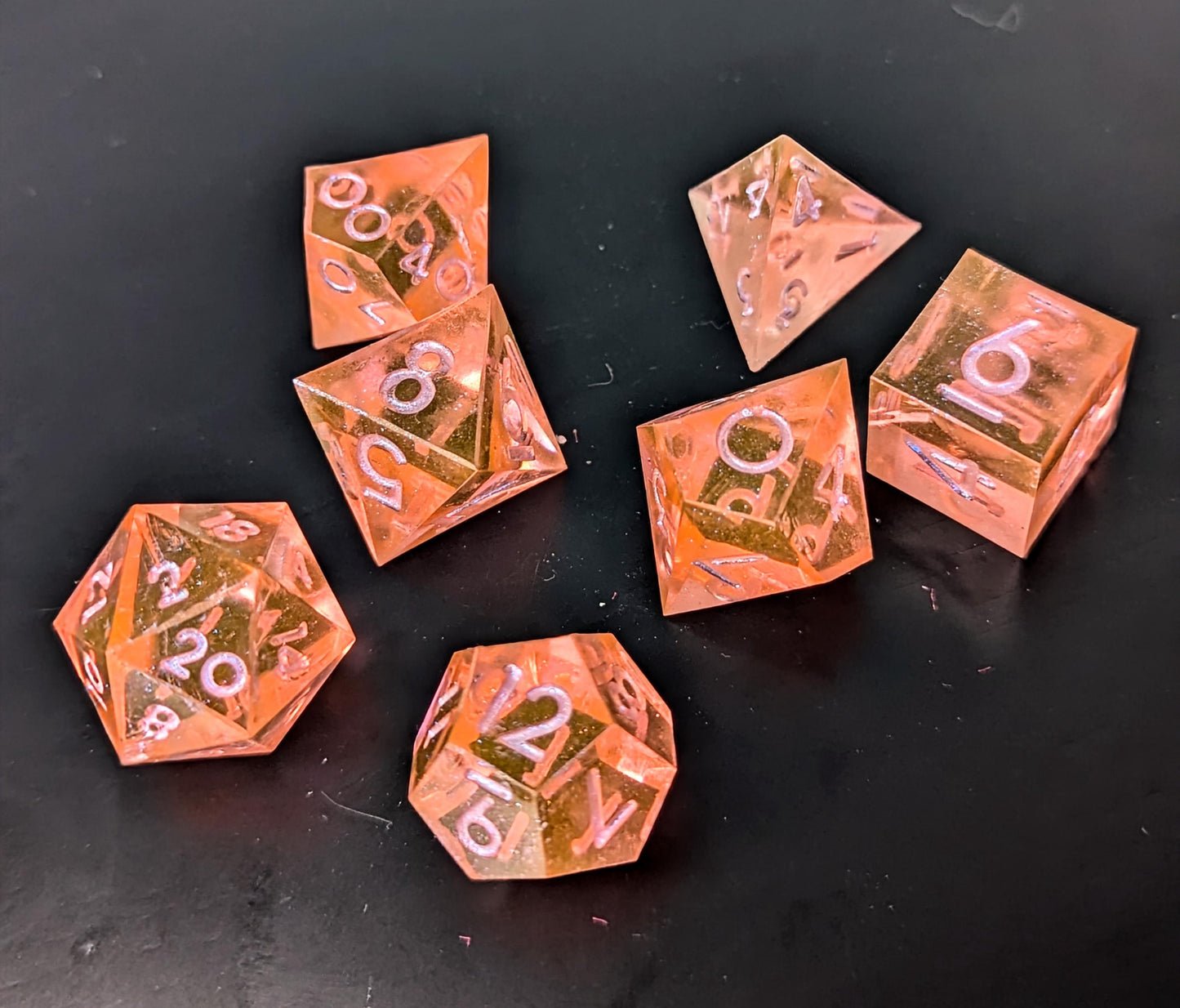 Rose-Colored Glasses dice set for Dungeons & Dragons, Pathfinder