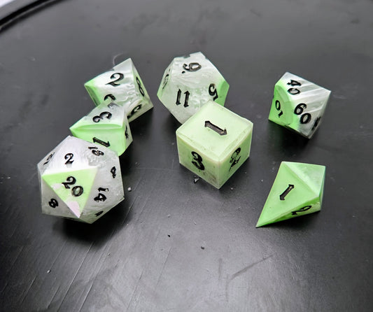 Decay - Glow in the Dark Petri Dice Set for D&D and TTRPGs